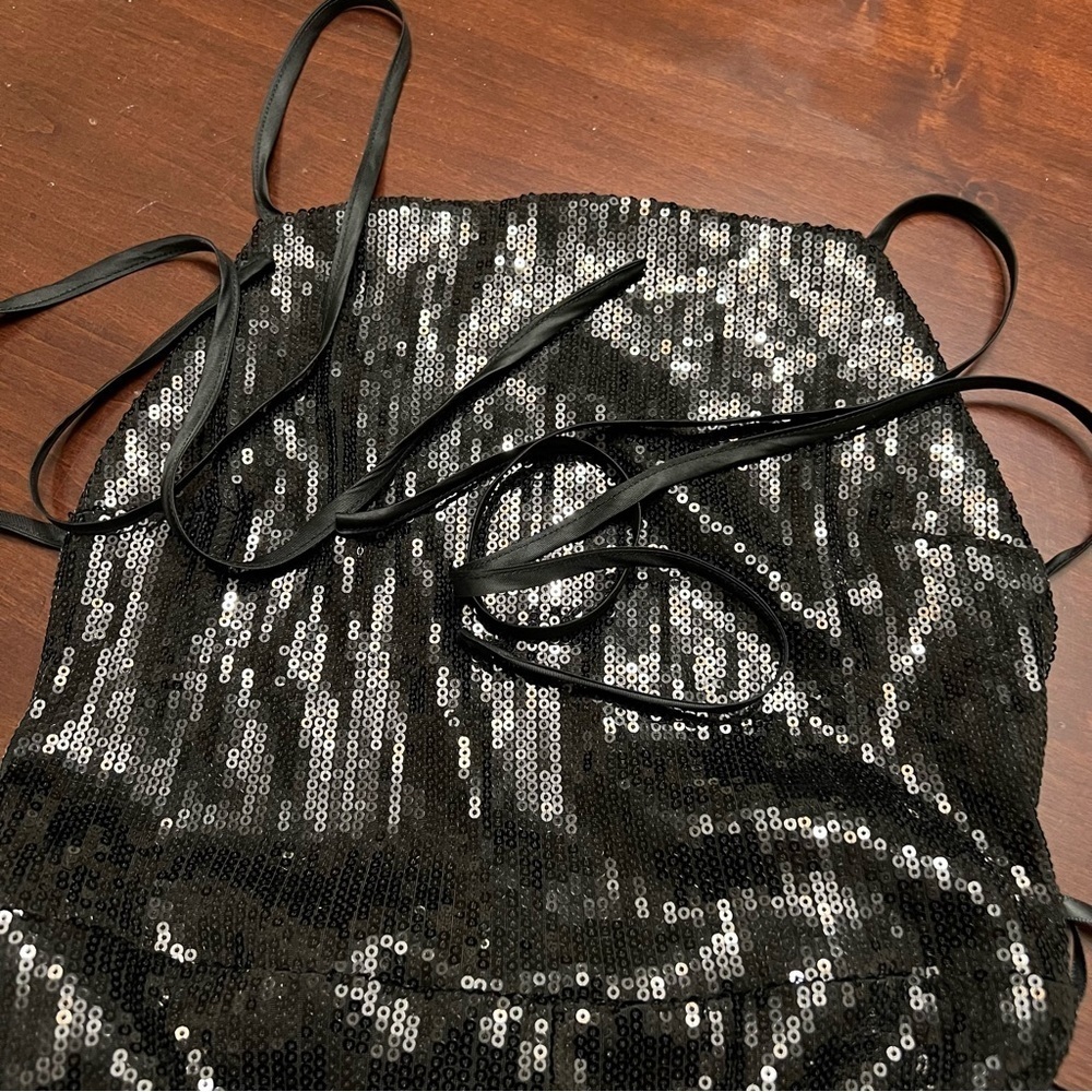 Urban Outfitters UO Elwood Sequin Backless Halter Jumpsuit black XS NWT - Picture 13 of 16